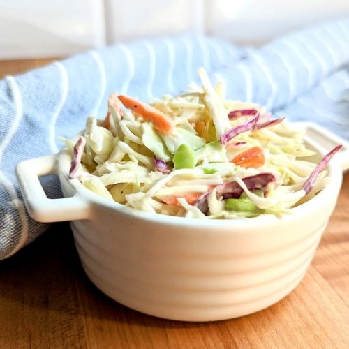coleslaw without salt recipe low sodium cabbage slaw with garlic and onion powder, carrots and lemon pepper side dishes for bbq