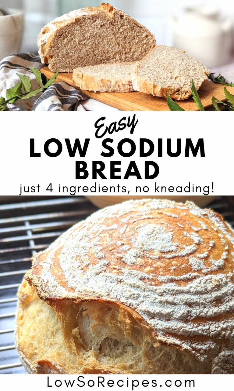 Low Sodium Bread Recipe (No Knead, Reduced Salt)