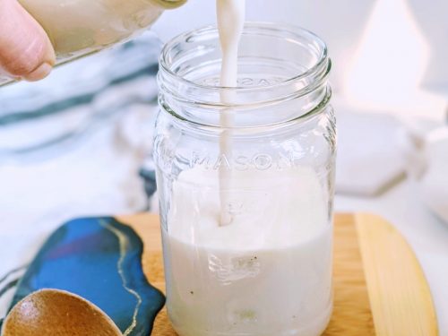 dairy free low sodium recipes healthy salt free milk with 0mg sodium made in a blender poured into a jar