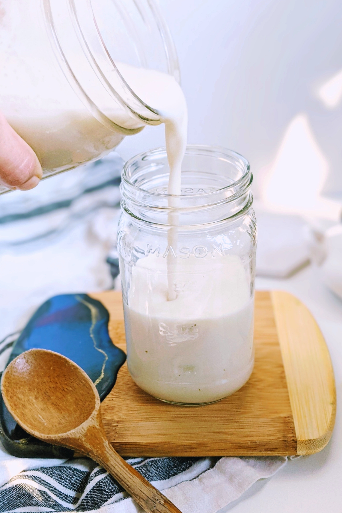 dairy free low sodium recipes healthy salt free milk with 0mg sodium made in a  blender poured into a jar