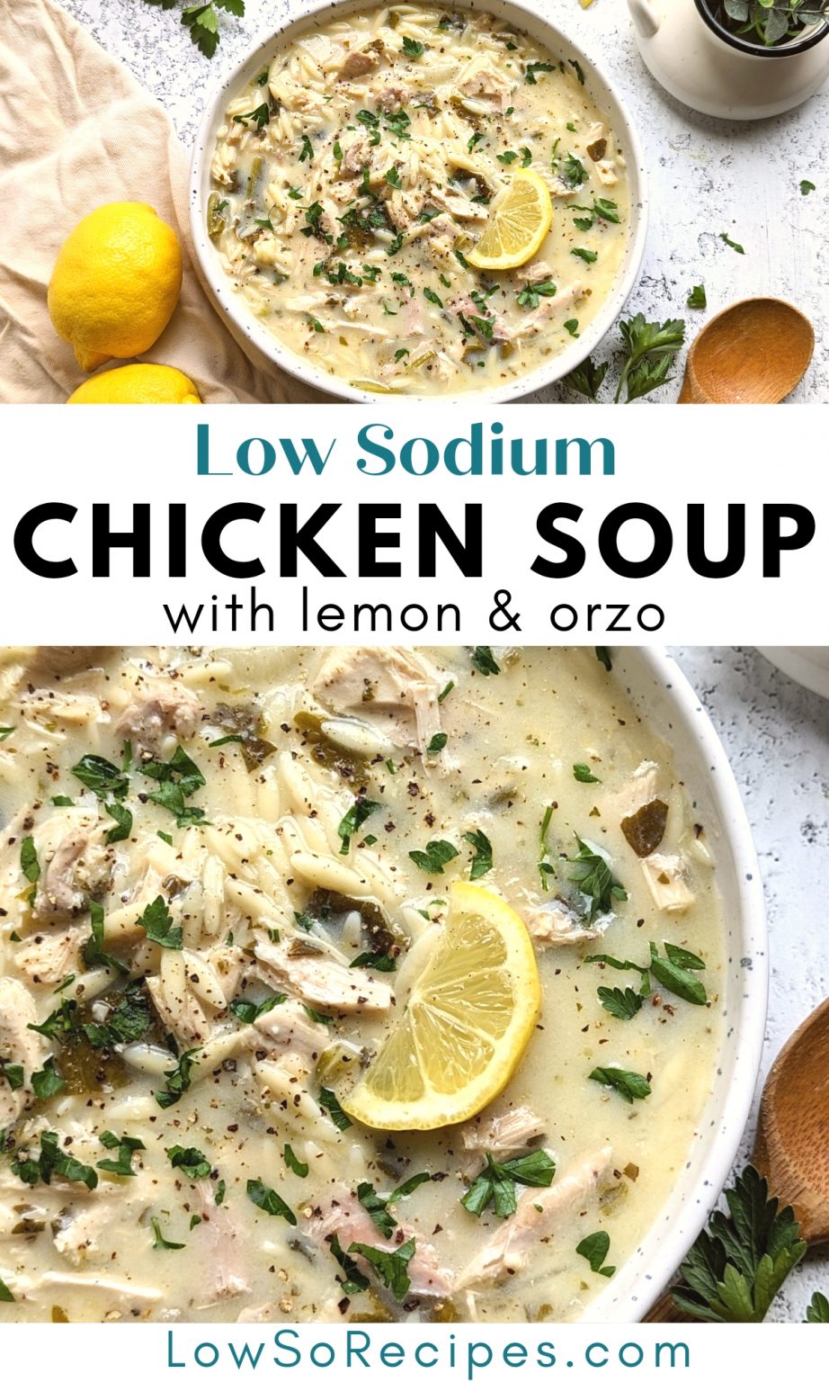 Low Sodium Chicken Soup with Lemon and Orzo Recipe