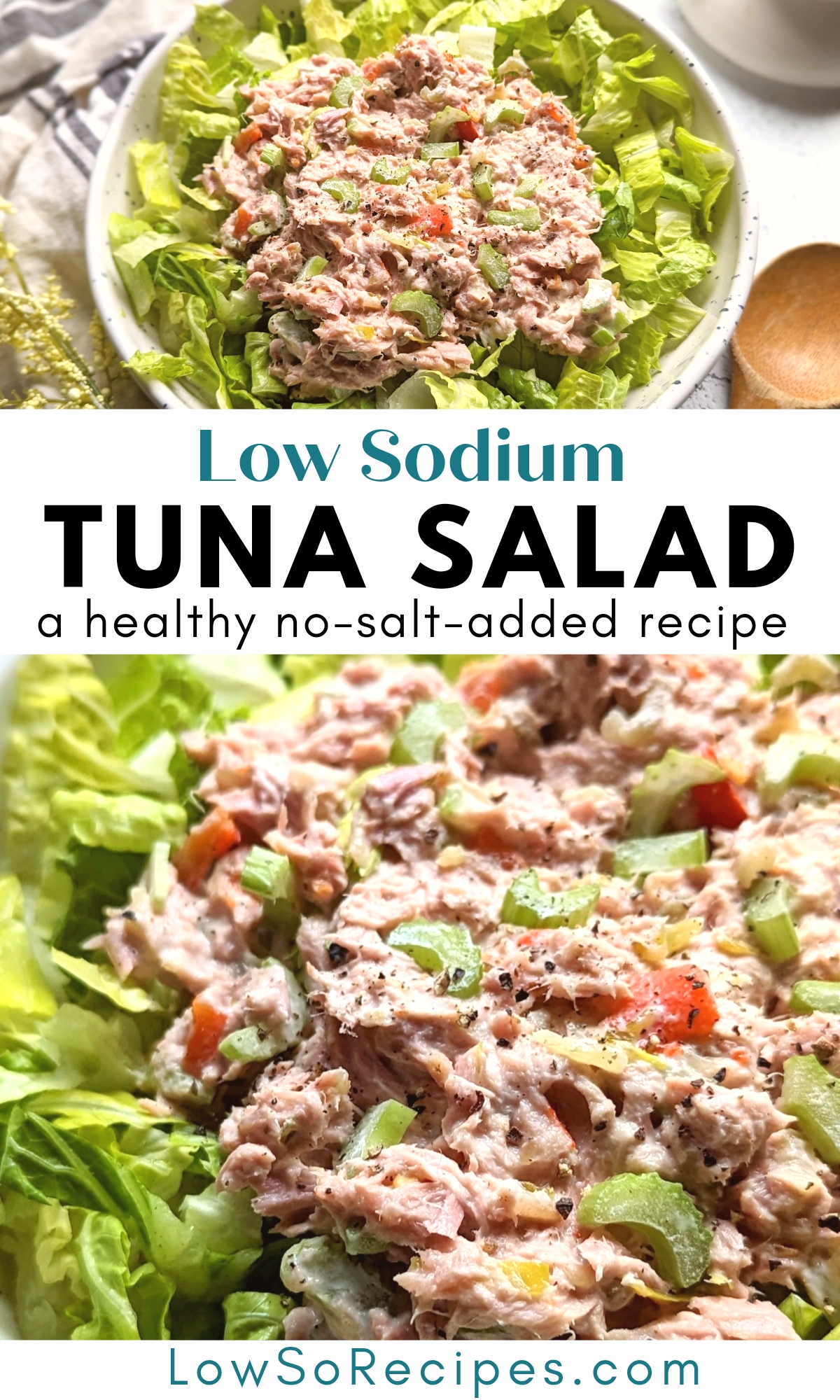 low sodium tuna salad recipe with celery and bell pepper heart healthy lunches