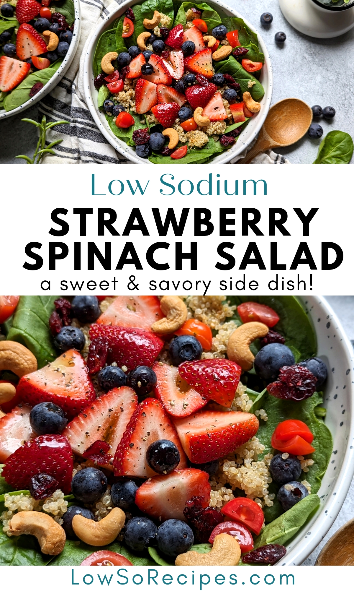 low sodium strawberry spinach salad recipe sweet and savory salads without salt