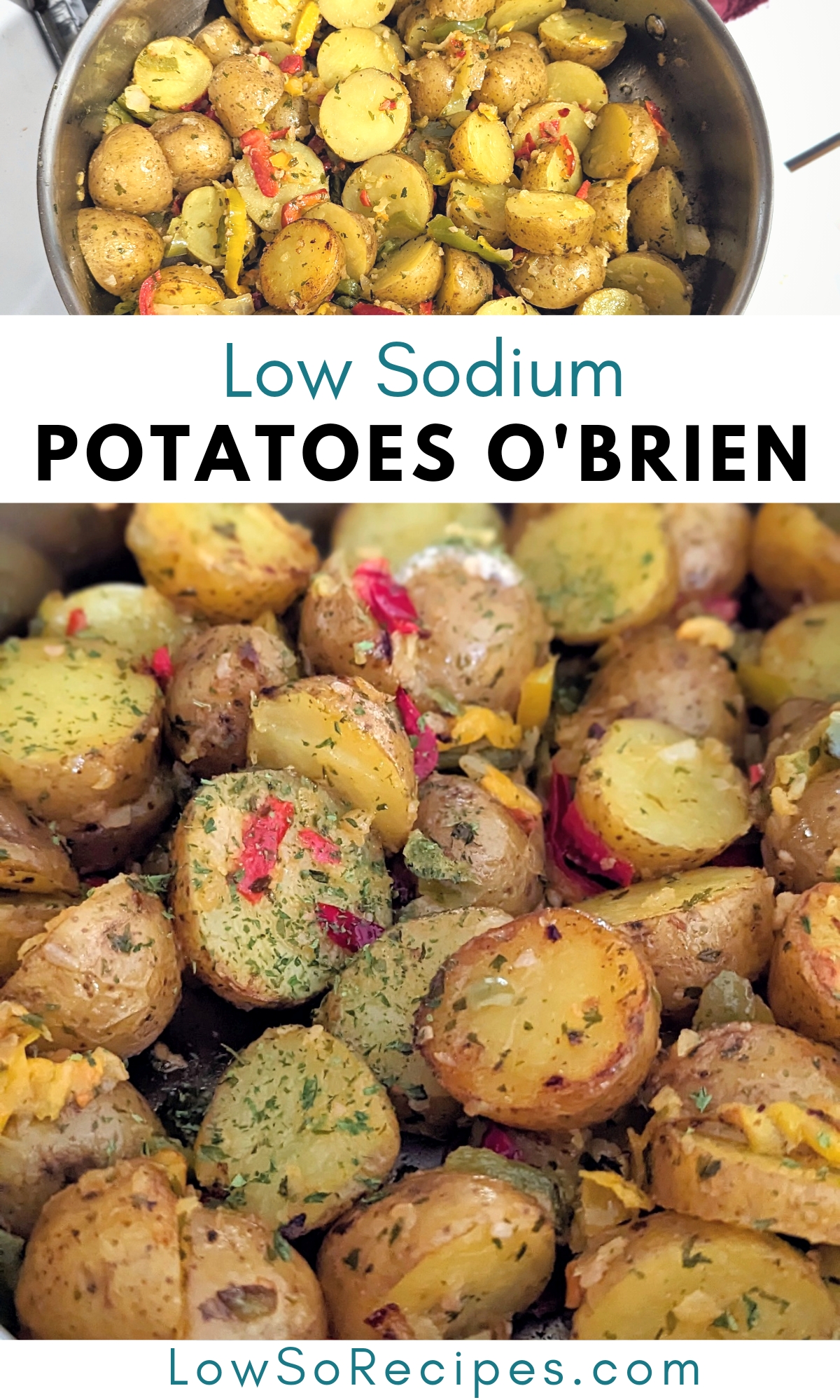 low sodium potatoes o'brien recipe with garlic unsatled butter onions and bell peppers