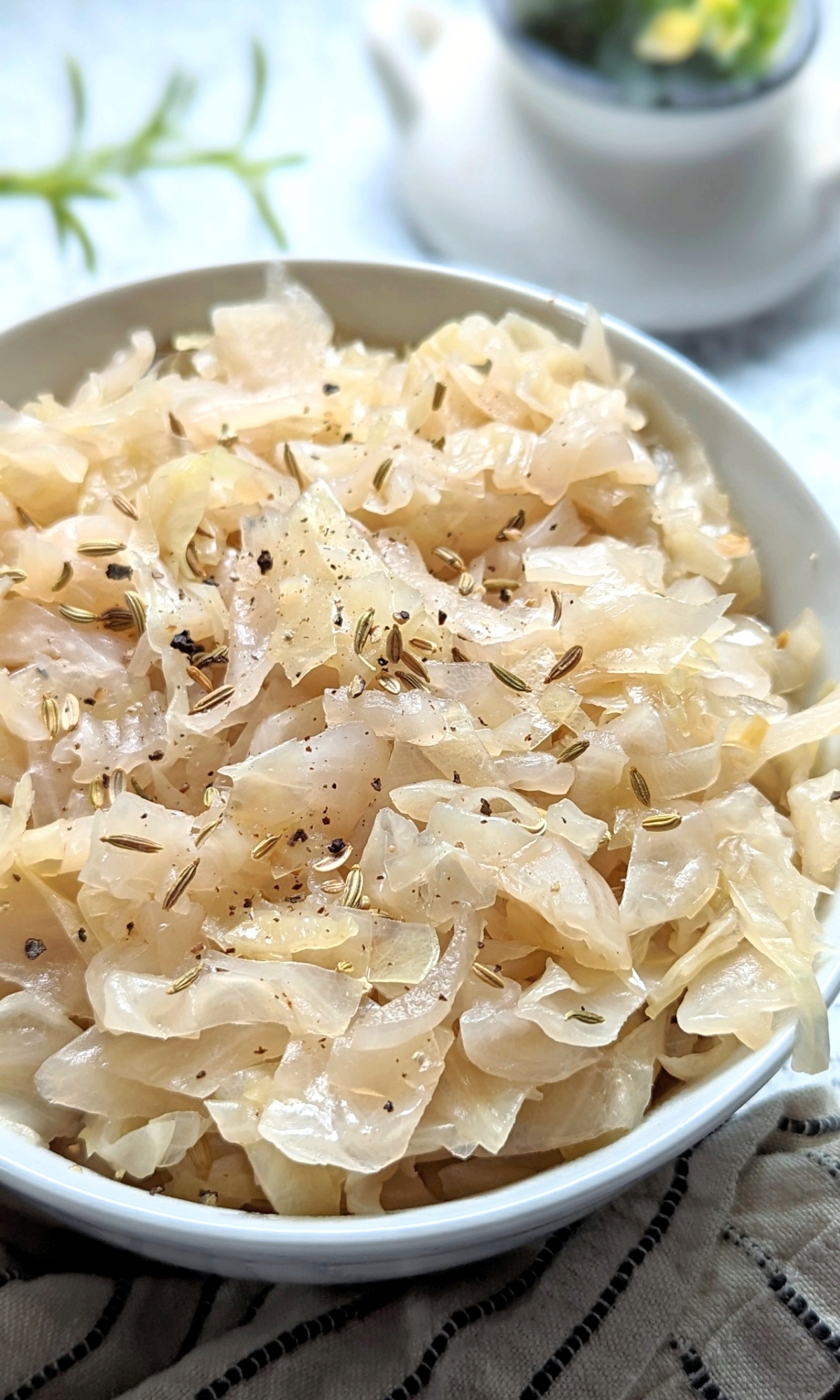 low salt sauerkraut without salt easy low sodium cabbage recipe with vinegar onion and caraway seeds