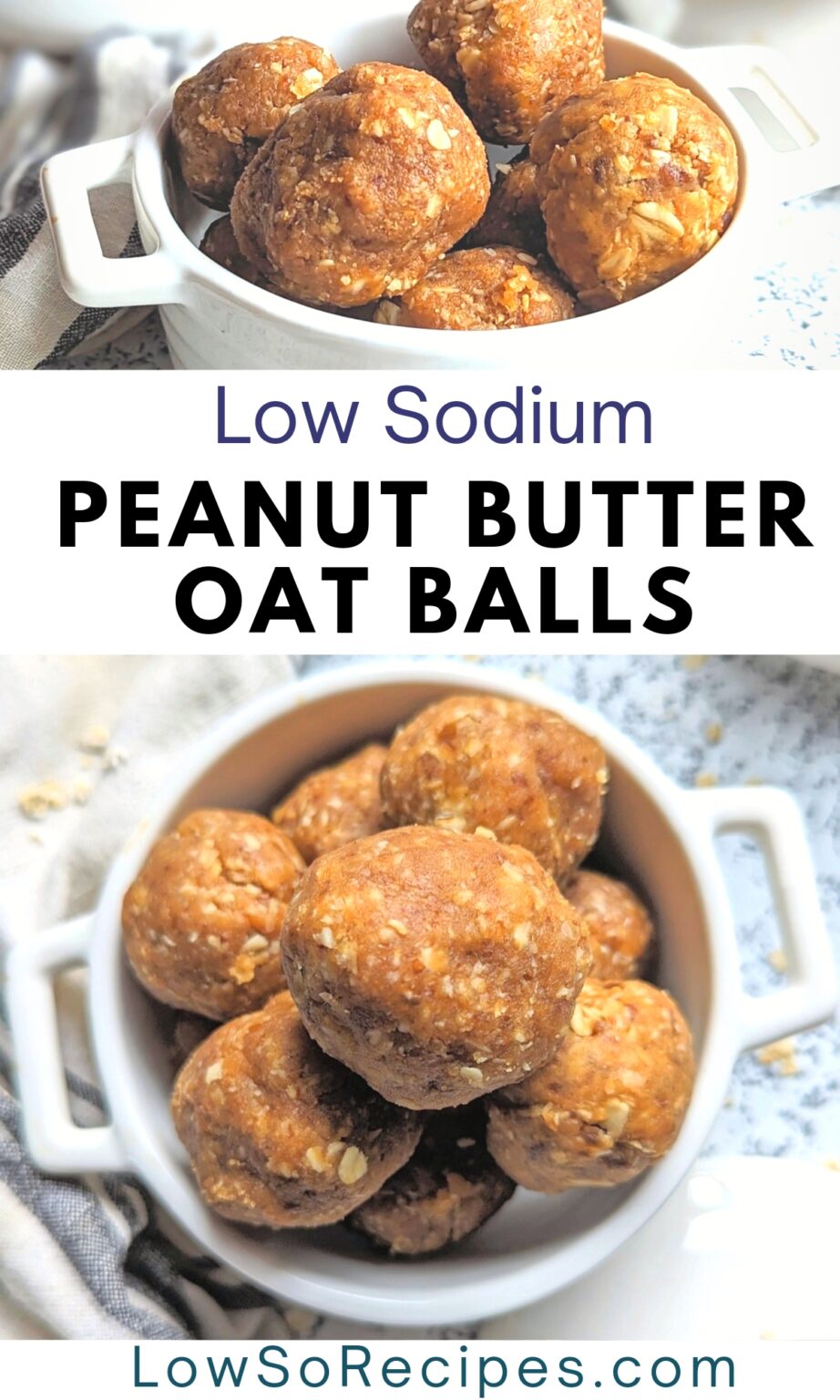 Low Sodium Peanut Butter Oat Balls - Low So Recipes