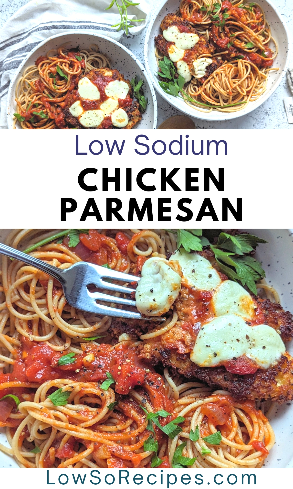 low sodium chicken parmesan recipe with no salt added marinara sauce crispy chicken breasts and whole wheat spaghetti