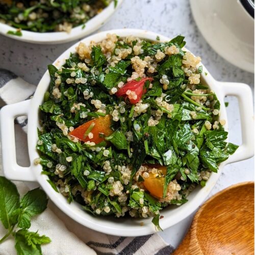 low salt tabbouleh salad recipe with quinoa parsley and lemon