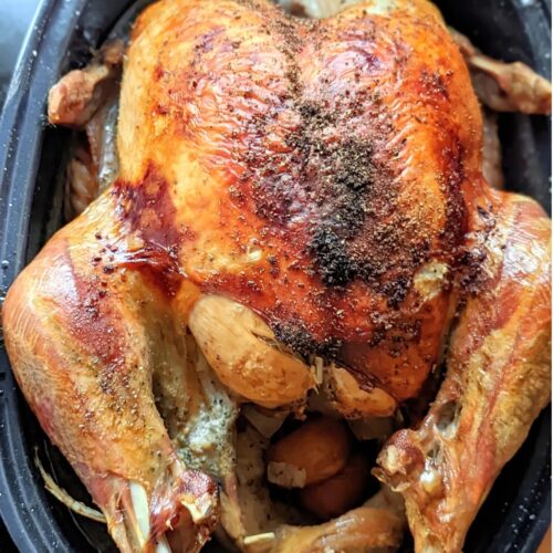 low sodium roasted turkey recipe for thanksgiving or christmas, holiday meals without salt.