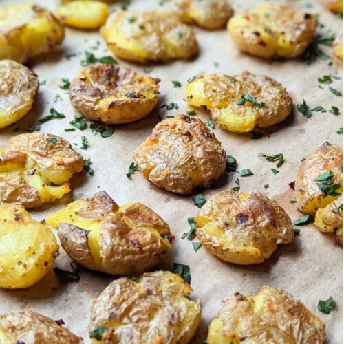 crispy low sodium potatoes easy smashed potato recipe salt free potato side dish recipes