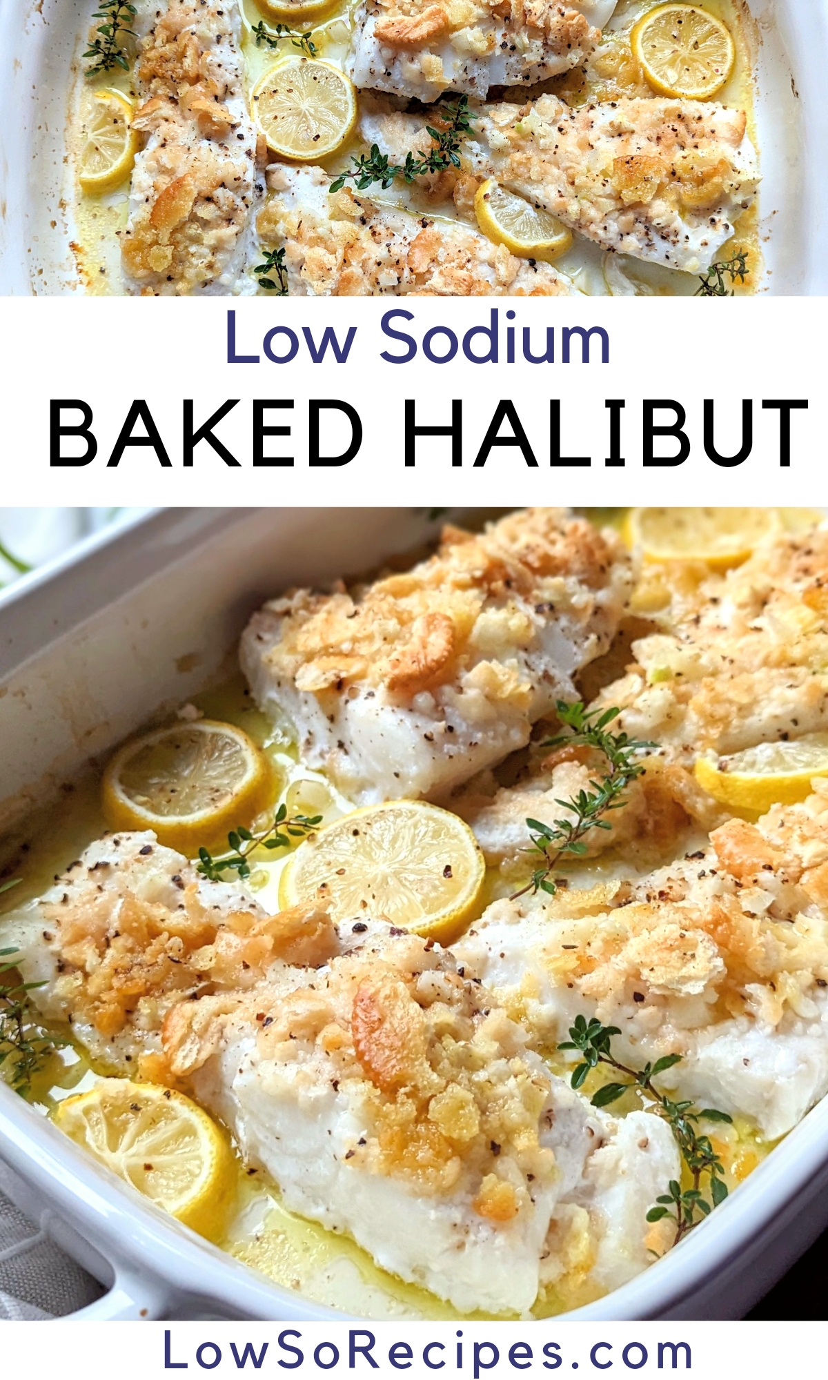 low sodium baked halibut recipe with hint of salt ritz with lemon and thyme