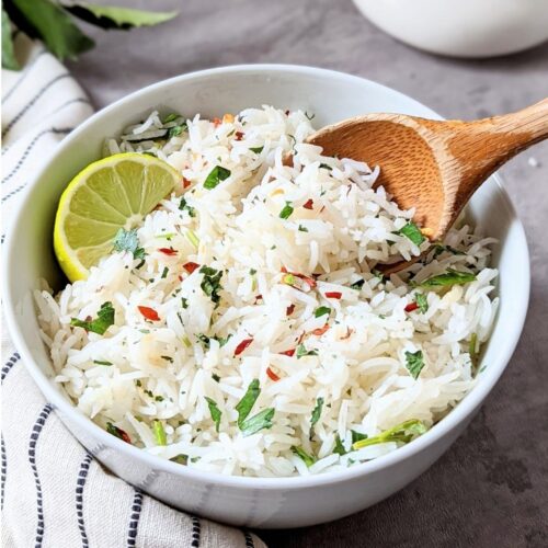 low sodium cilantro lime rice recipe with fresh lime juice and no salt added