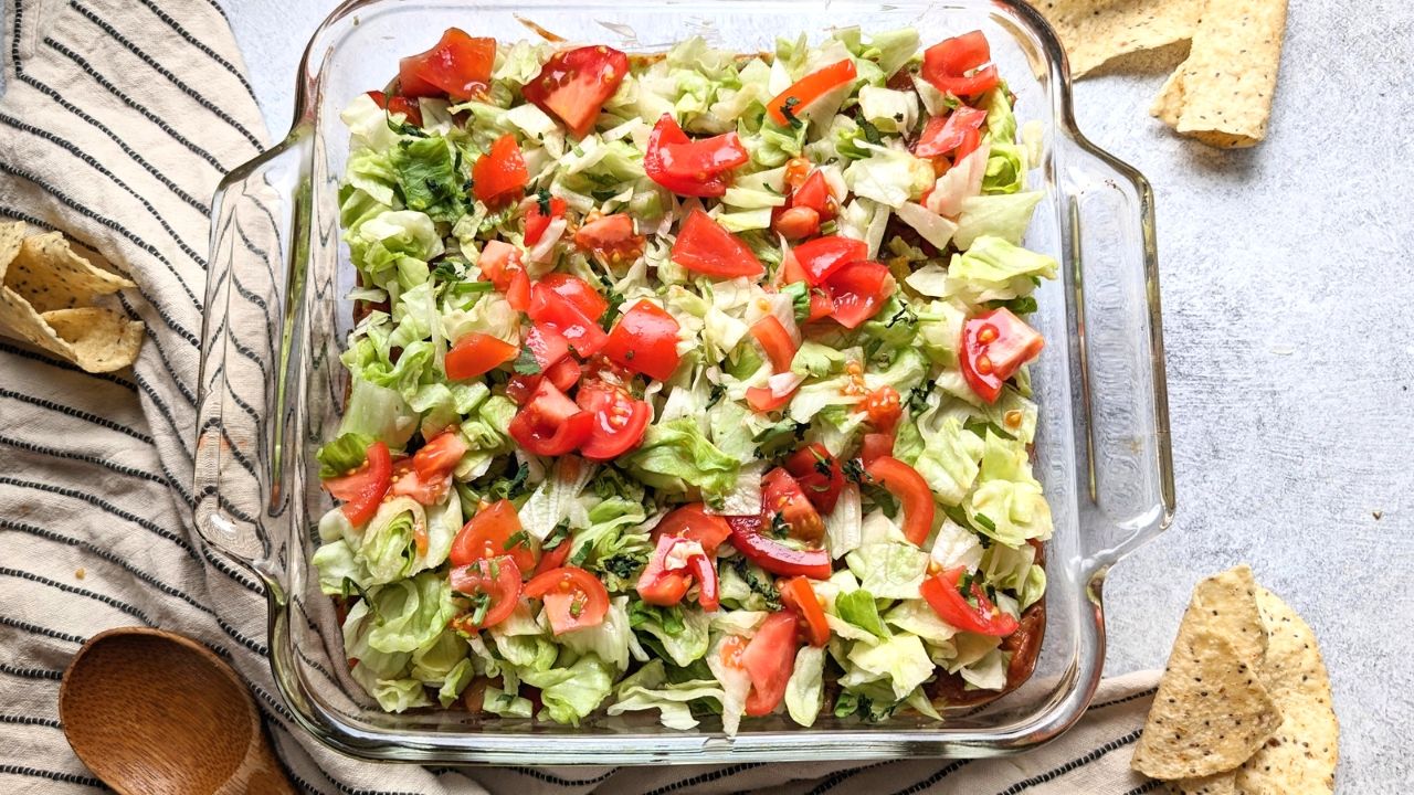 low sodium taco dip recipe with lettuce and tomatoes 7 layer dip low in sodium