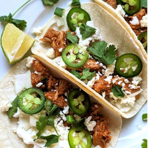 low sodium chicken taco recipe with corn tortillas, jalapenos, cilantro, and low salt queso fresco mexican cheese