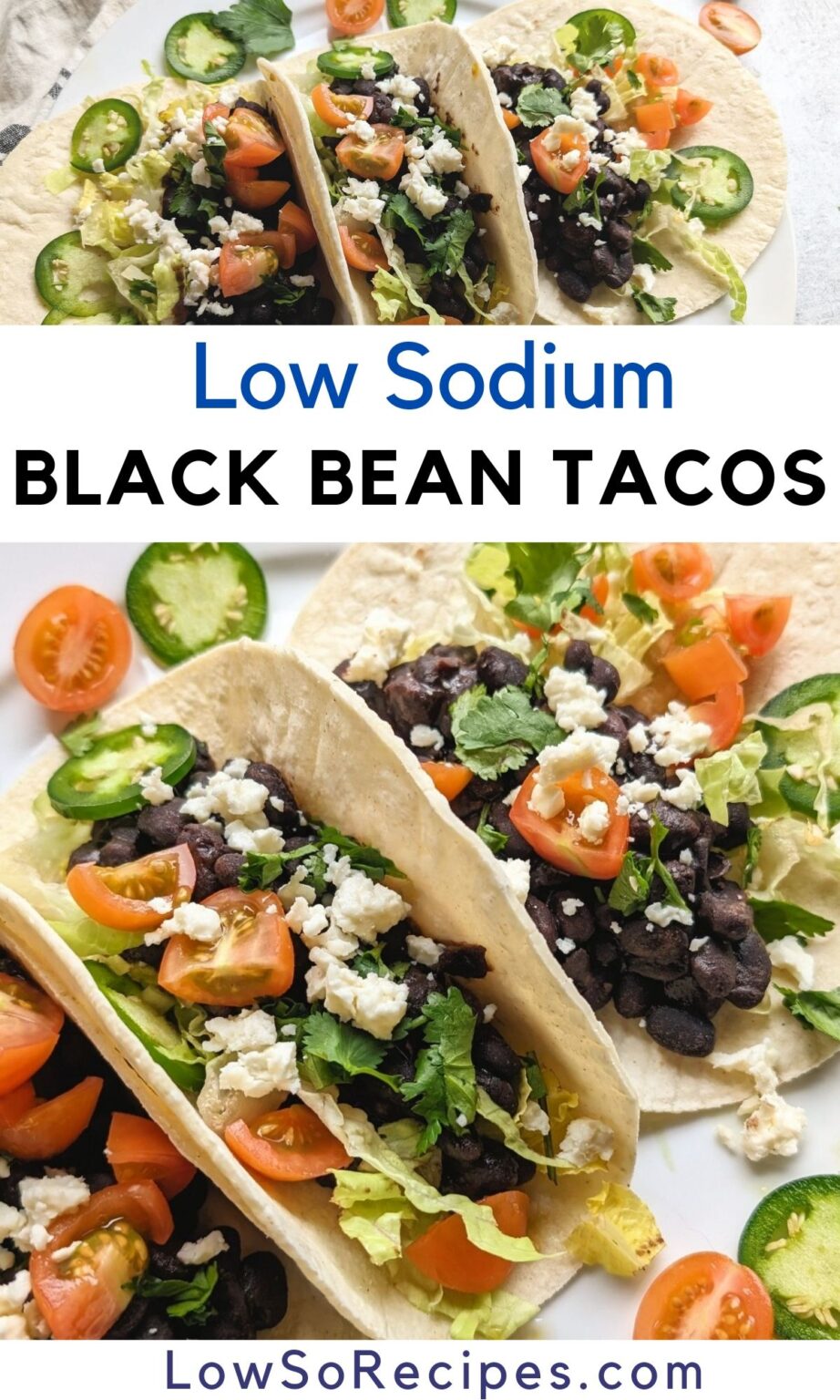 Low Sodium Black Bean Tacos Recipe (Vegetarian) Low So Recipes