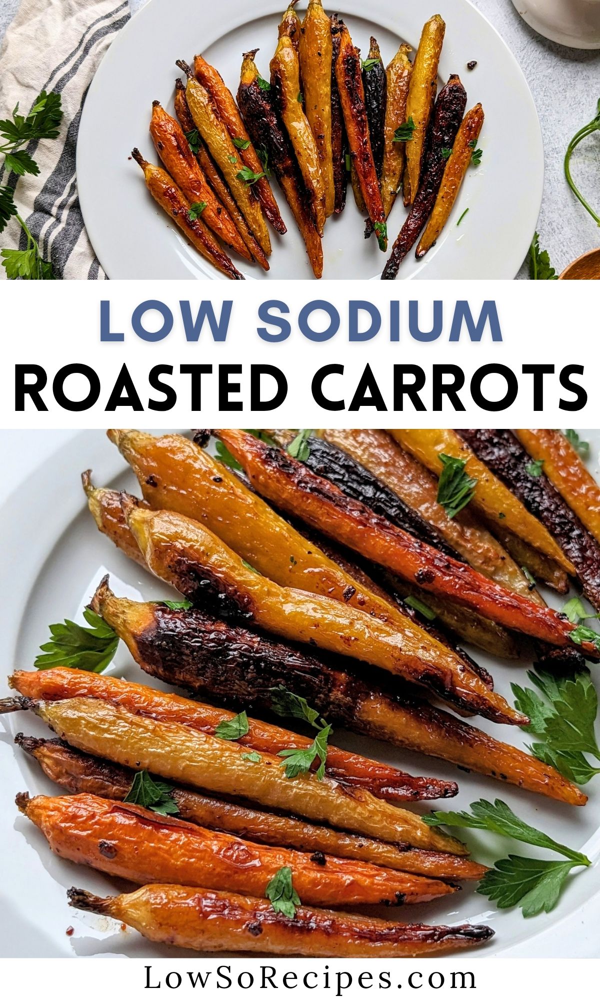 low sodium roasted carrots recipe with honey, lemon , and thyme easy low sodium side dish recipes with roast carrots