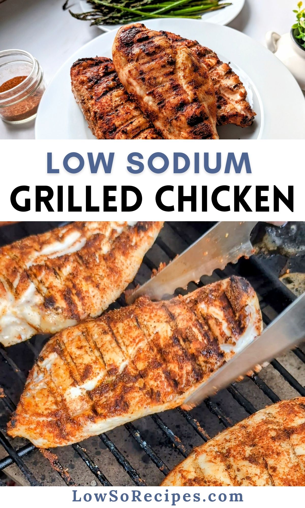 low sodium grilled chicken breasts recipe with paprika, chili powder, and fresh lime juice