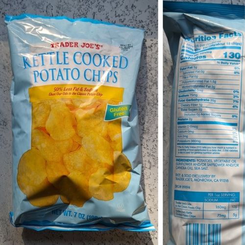 trader joes low sodium potato chips kettle cooked chips with nutrition information
