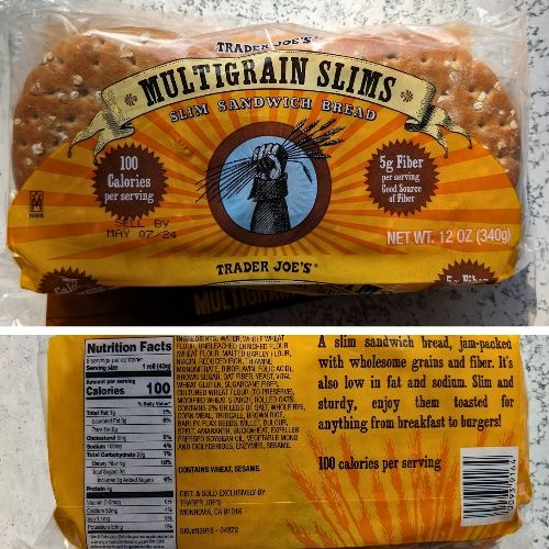 trader joes multigrain slims for bread 100 mg sodium