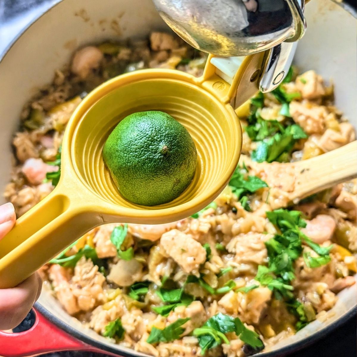 jambalaya with lime juice for natural flavor and acidity.