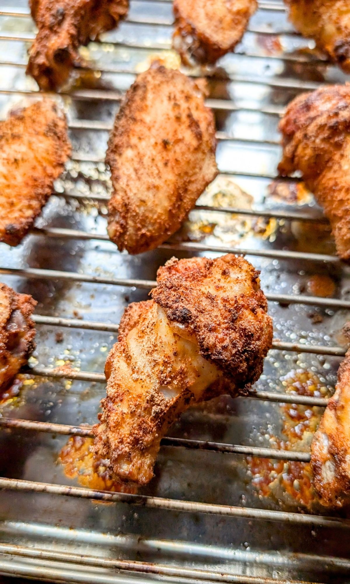 salt free baked chicken wings in the oven with a no salt added spice blend.