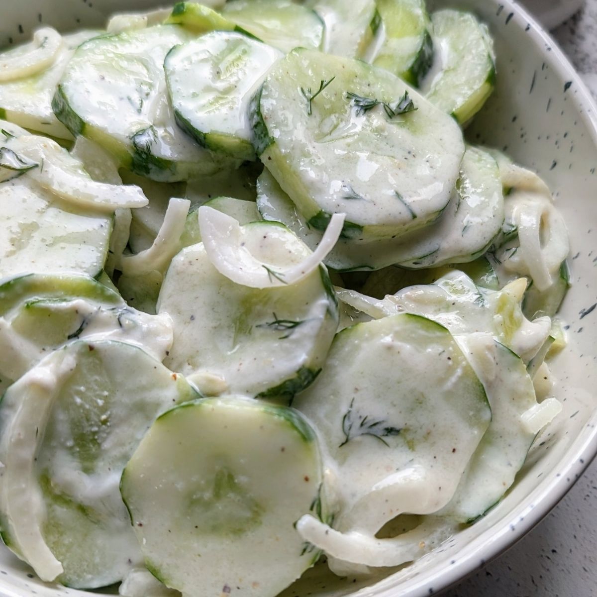 Low Sodium Creamy Cucumber Salad Recipe