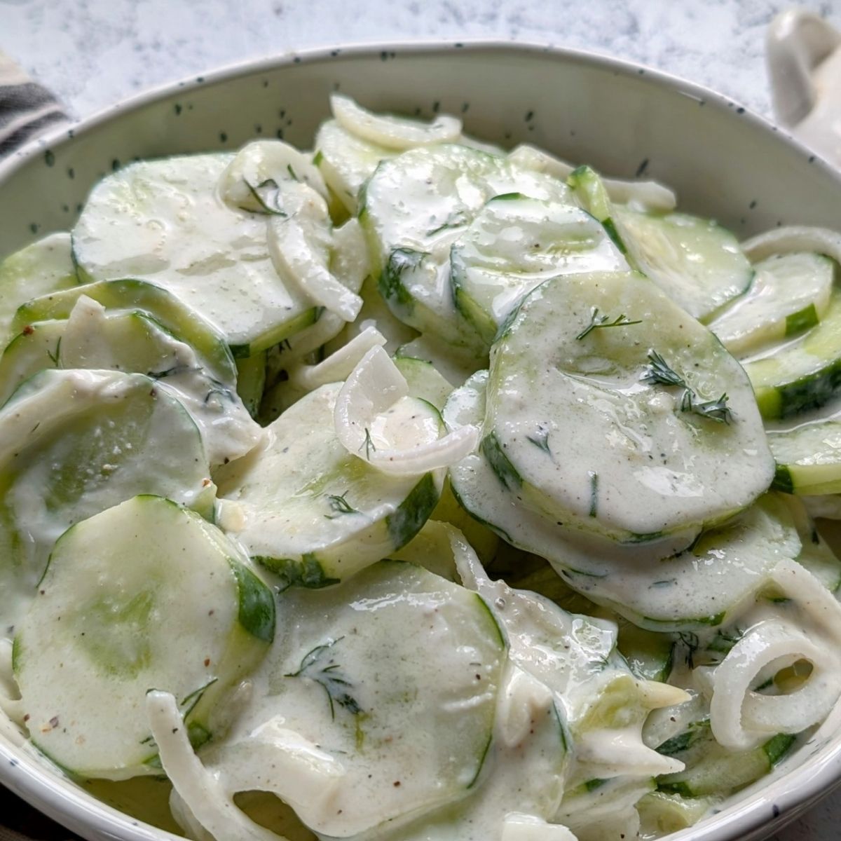 low salt cucumber salad recipe low sodium side dishes for summer, low sodium creamy salads.