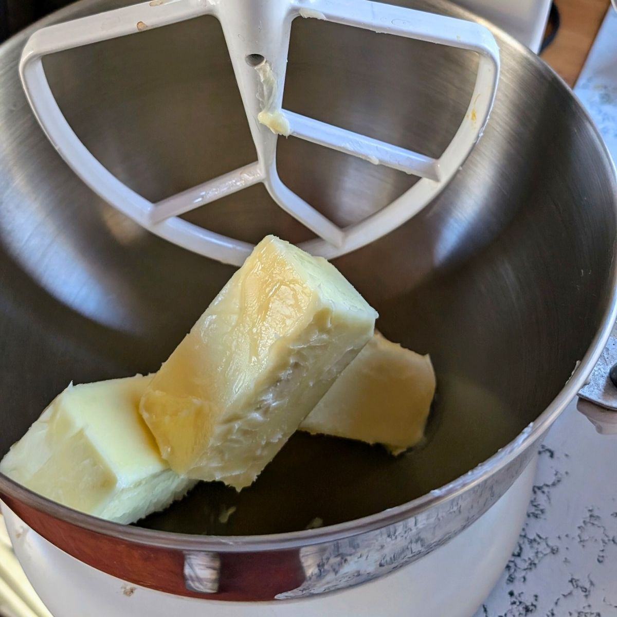 softened unsalted butter room temperature in a stand mixer to make low sodium frosting