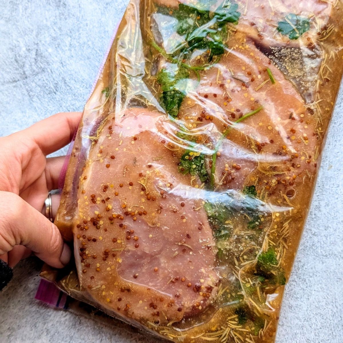 salt free marinade for pork chops in a bag for a low sodium dinner idea