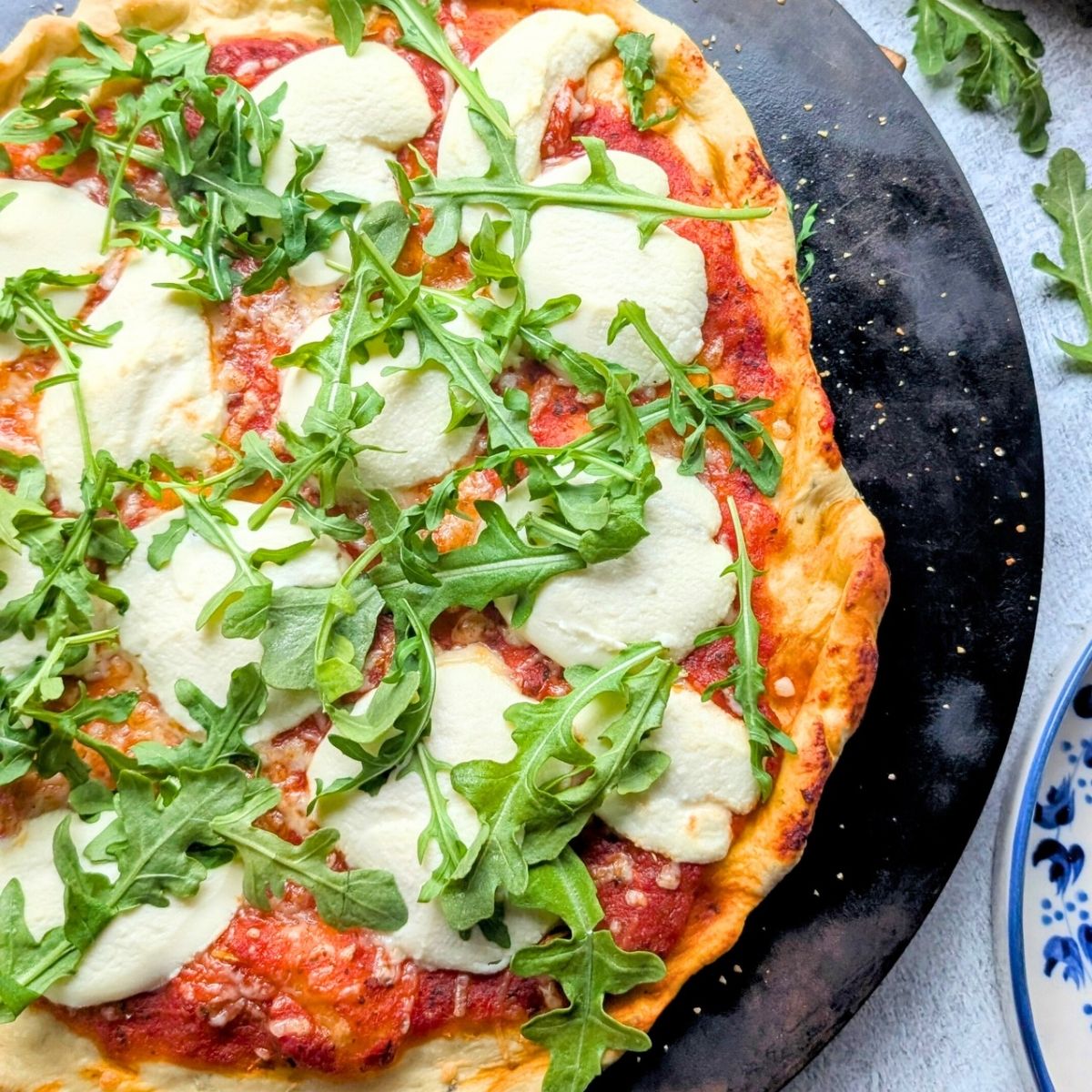 arugula ricotta low salt pizza recipe