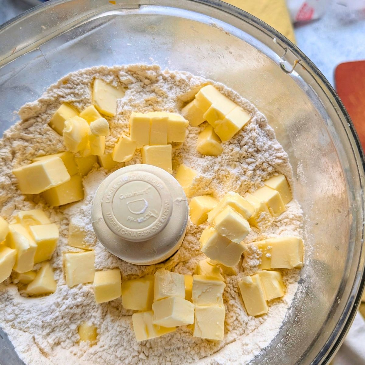 unsalted butter in a food processor to make pie crust without salt