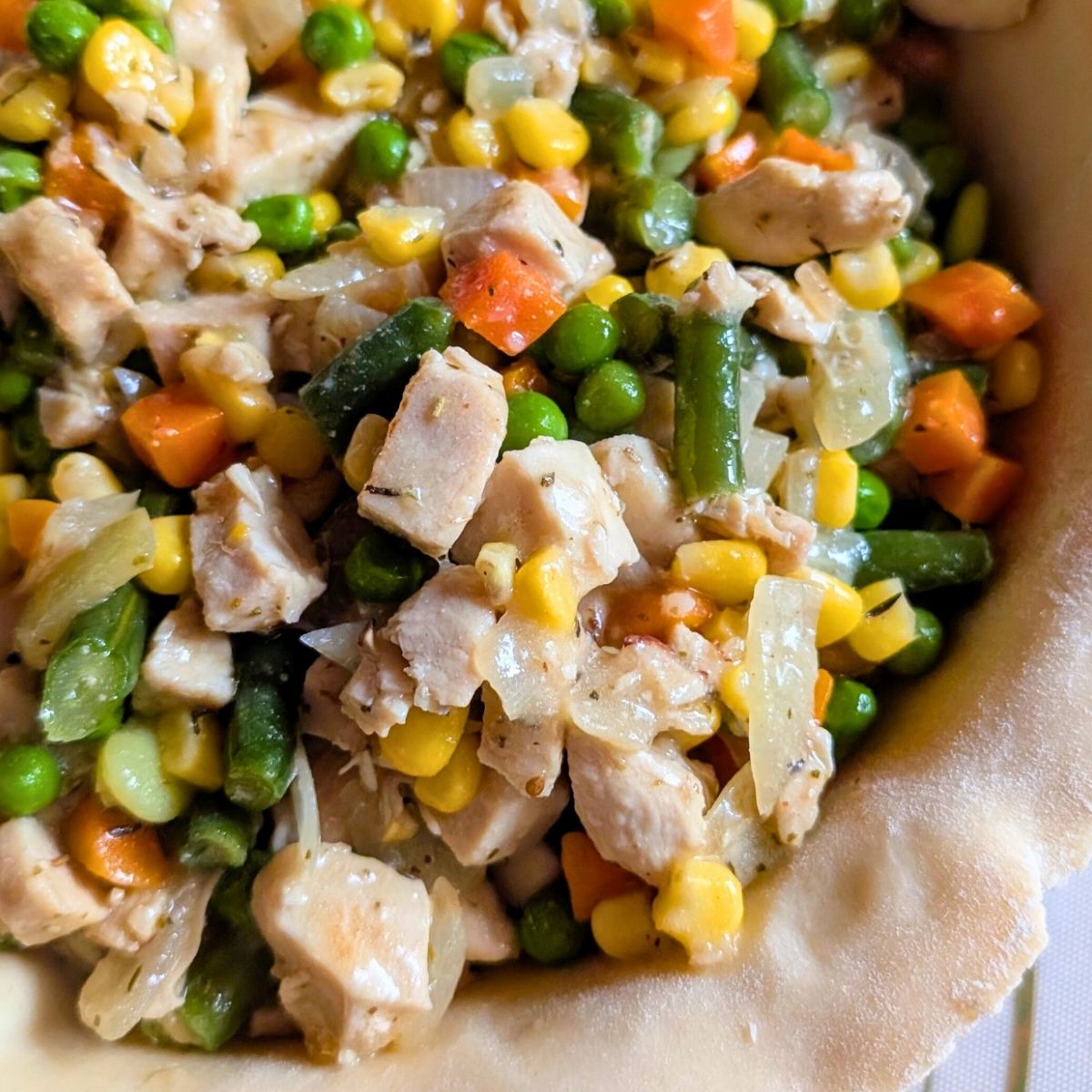 no salt chicken pie recipe with unsalted pie crust and low sodium chicken filling