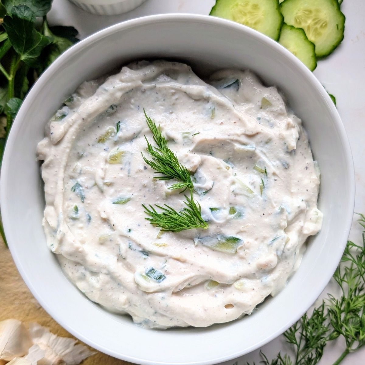 Low Sodium Cucumber Yogurt Sauce Recipe (Tzatziki)