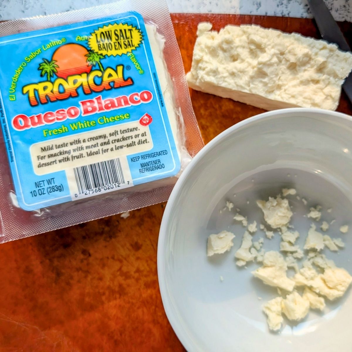tropical low salt queso blanco cheese for low sodium diet