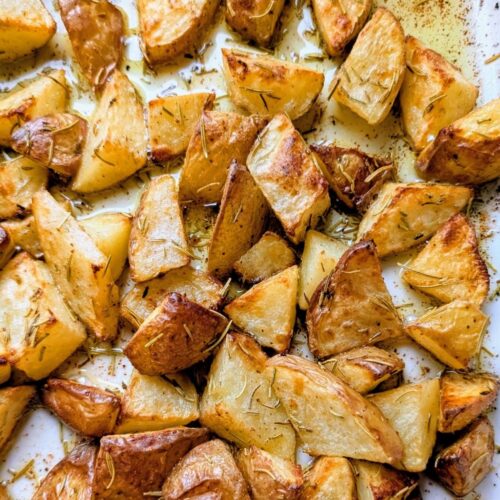 low sodium roasted potatoes with rosemary and unsalted butter and olive oil
